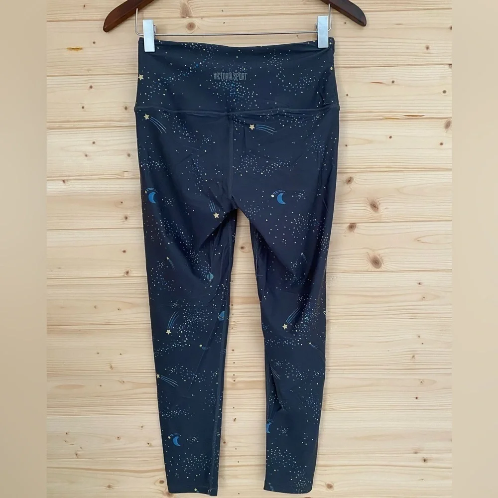 Victoria's Secret Sport Leggings Sz S Gray Cosmic Space Print Workout Yoga Pants - Picture 4 of 8